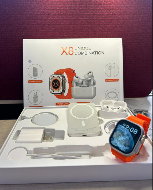 Combo Ultra Watch  X8 Naranja